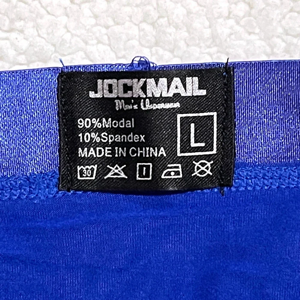 Jockmail Large (30-32) Classic Mono Brief Blue Low Rise Modal Underwear JM358
